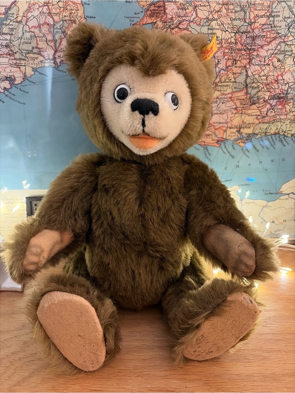 Rare VTG 1987 Steiff Clifford Berryman Teddy Bear 0255/35 Yellow Tag